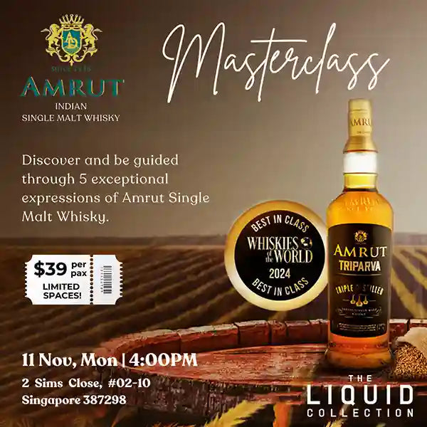 Amrut Whisky Masterclass on 11 Nov, 4pm