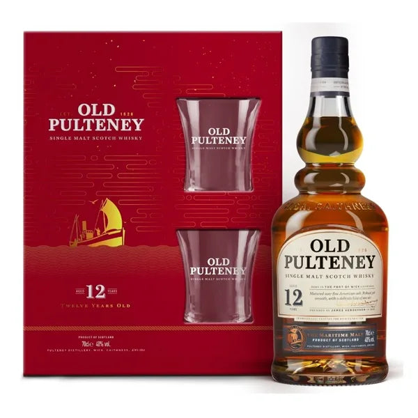 Old Pulteney 12 Year Old Single Malt Scotch Whisky Gift Box – 70cl