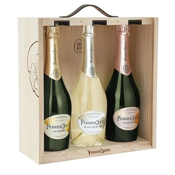 Perrier Jouet Blason Collection Grand Brut, Blason Rose, Blanc de Blanc – 3 x 75cl