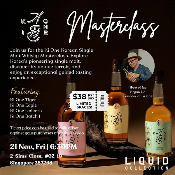 Ki One Korean Whisky Masterclass on 21 Nov 2025, 6:30 pm