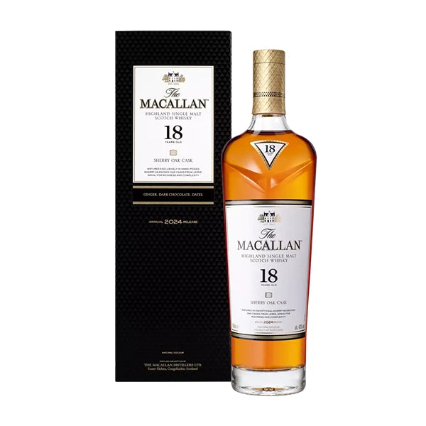 The Macallan 18 Years Sherry Oak 2024 Release Single Malt Scotch Whisky - 70cl